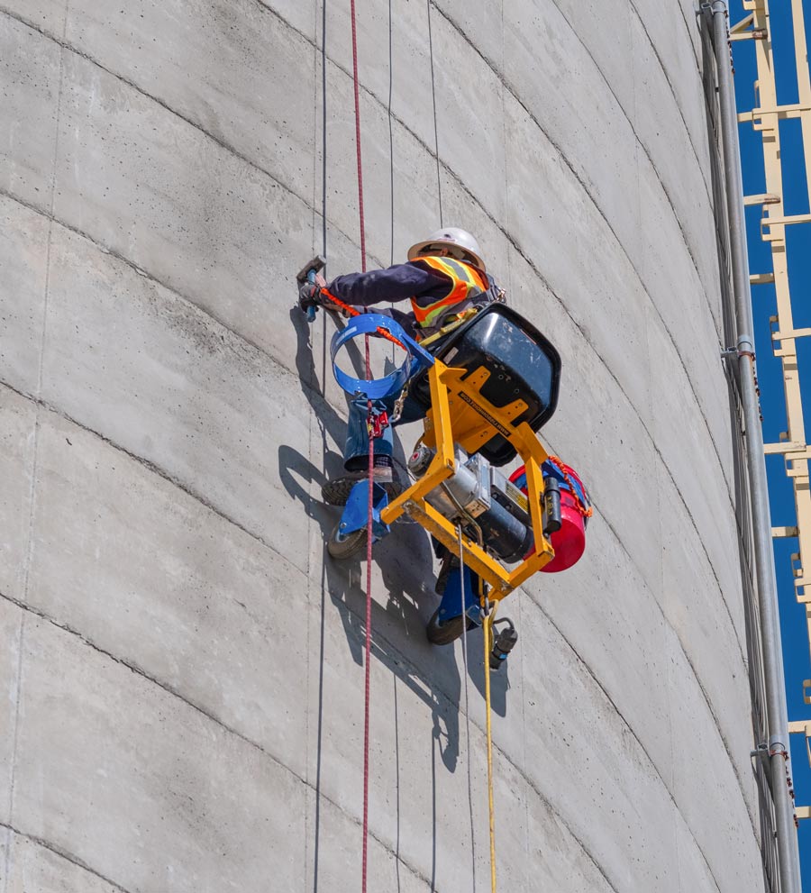 Silo Inspection bucket lift