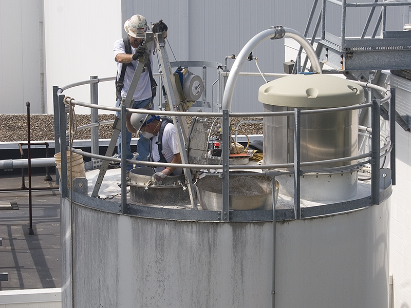 Industrial food silo inspection