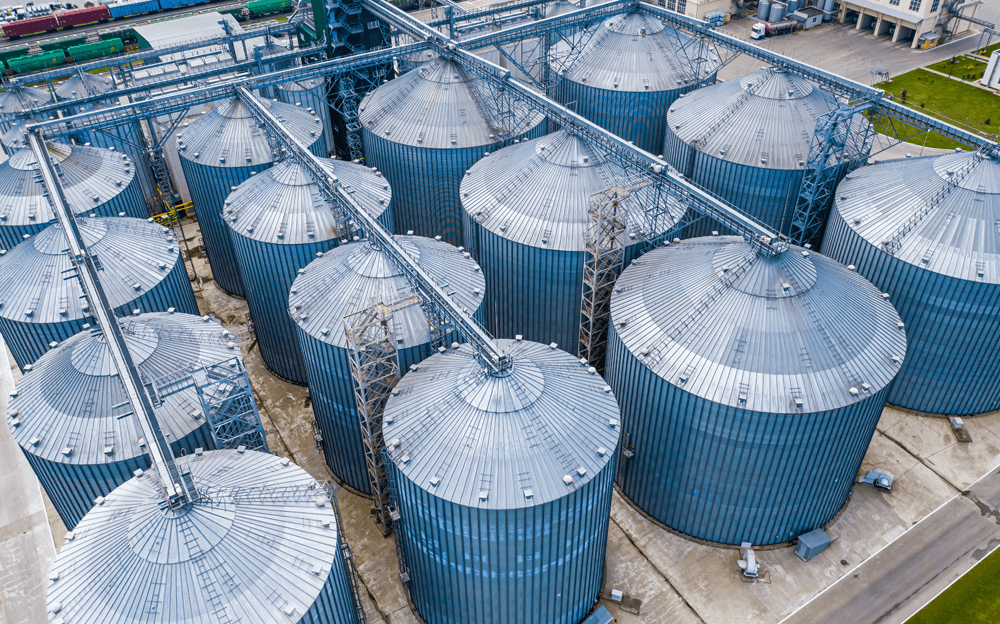 Bio-fuels ethanol facility aerial view