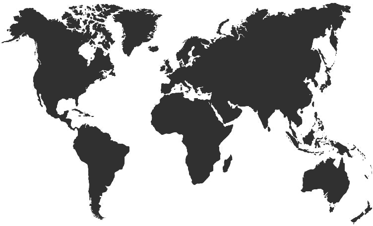 World map showing Mole&middot;Master&reg; international service coverage: 35+ countries